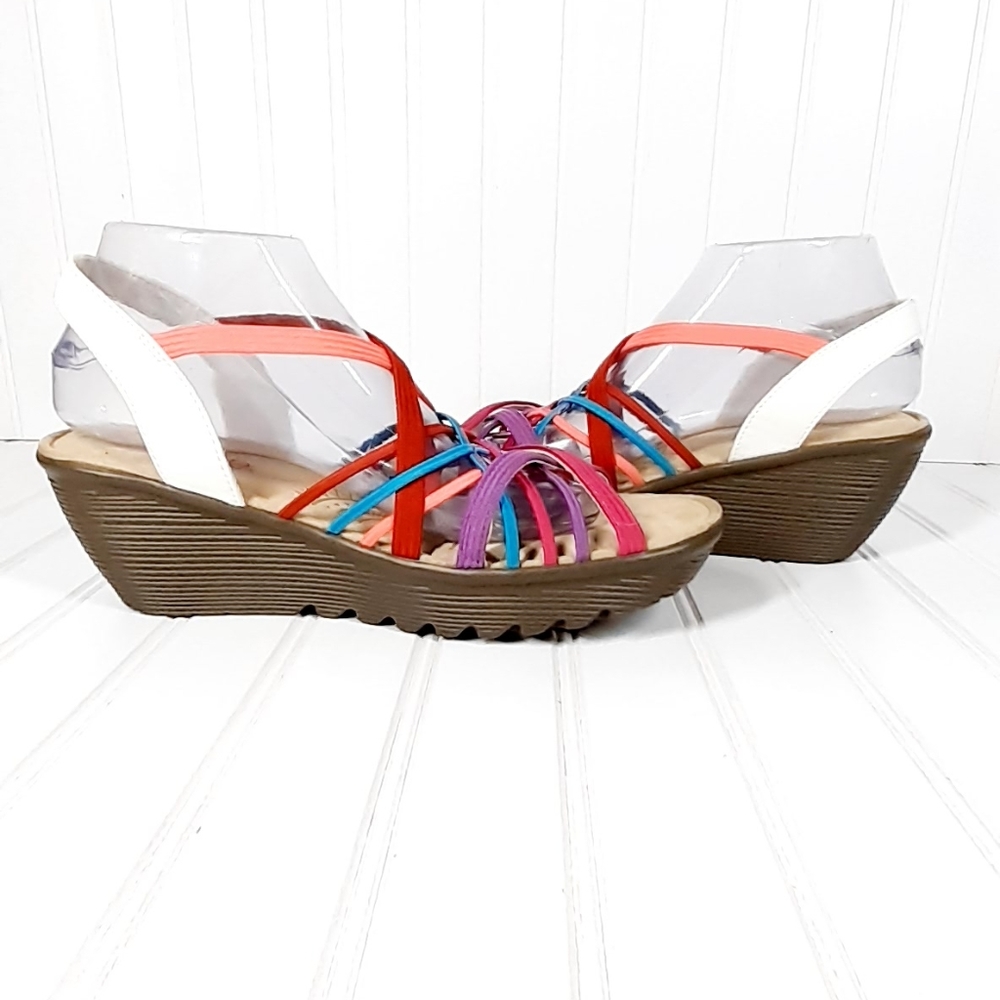 NEW Skechers Womens Parallel - Crossed Wires -Wedge Sandals - Picture 11 of 15